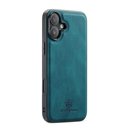 For iPhone 16 Case JEEHOOD J01 Retro Leather + TPU Phone Cover Detachable Magnetic Card Holder