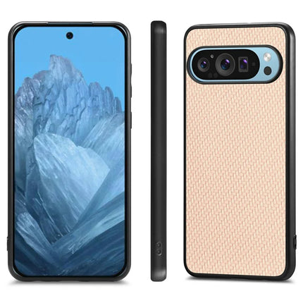 For Google Pixel 9 / Pixel 9 Pro Case Carbon Fiber Texture PU+PC+TPU Phone Cover