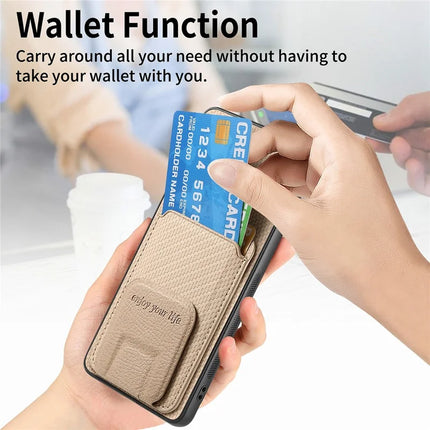 For Google Pixel 9 / Pixel 9 Pro Case Card Holder Carbon Fiber Texture Leather Coated TPU Phone Cover