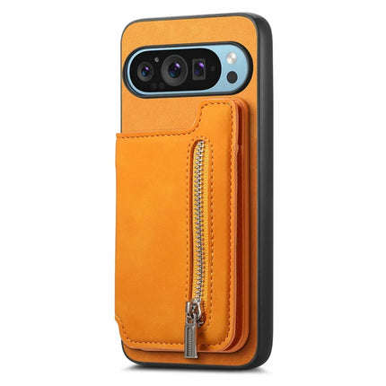 For Google Pixel 9 / Pixel 9 Pro Case Magnetic Detachable Zipper Card Holder Leather+TPU Phone Cover