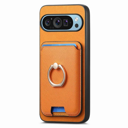 For Google Pixel 9 / Pixel 9 Pro Magnetic Case Leather+TPU Phone Cover Detachable Card Bag