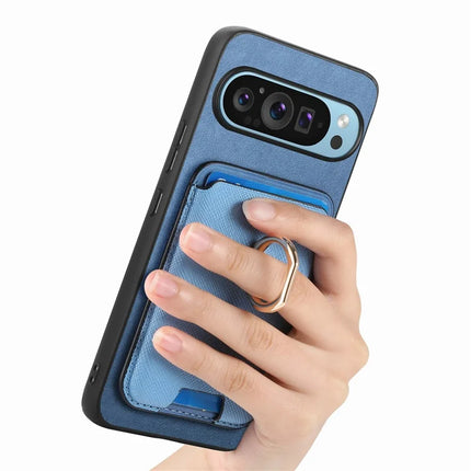 For Google Pixel 9 / Pixel 9 Pro Magnetic Case Leather+TPU Phone Cover Detachable Card Bag