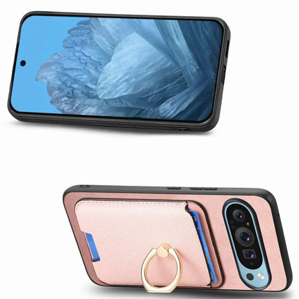For Google Pixel 9 / Pixel 9 Pro Magnetic Case Leather+TPU Phone Cover Detachable Card Bag