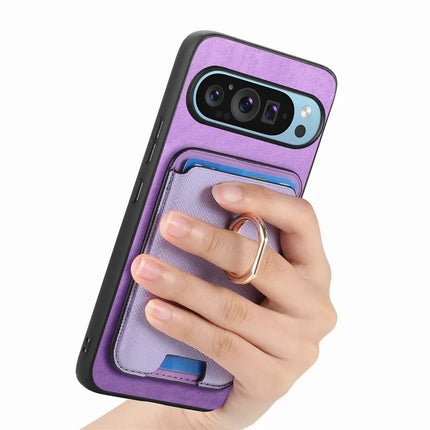 For Google Pixel 9 / Pixel 9 Pro Magnetic Case Leather+TPU Phone Cover Detachable Card Bag