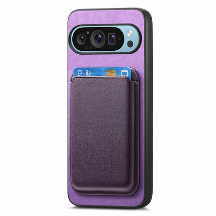 For Google Pixel 9 / Pixel 9 Pro Case Detachable Magnetic Card Bag Leather+TPU Phone Cover