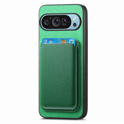 For Google Pixel 9 / Pixel 9 Pro Case Detachable Magnetic Card Bag Leather+TPU Phone Cover