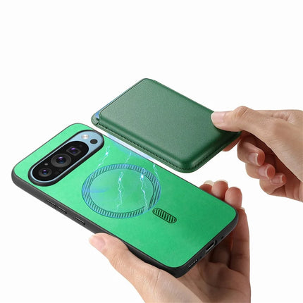 For Google Pixel 9 / Pixel 9 Pro Case Detachable Magnetic Card Bag Leather+TPU Phone Cover