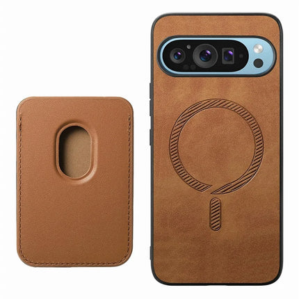 For Google Pixel 9 / Pixel 9 Pro Case Detachable Magnetic Card Bag Leather+TPU Phone Cover