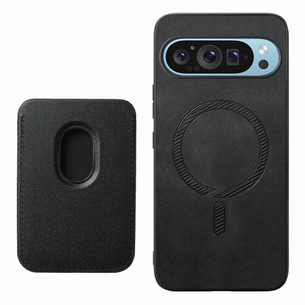 For Google Pixel 9 / Pixel 9 Pro Case Detachable Magnetic Card Bag Leather+TPU Phone Cover