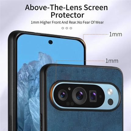 For Google Pixel 9 / Pixel 9 Pro Case Kickstand Leather+TPU Non-Slip Protective Cover Card Slots