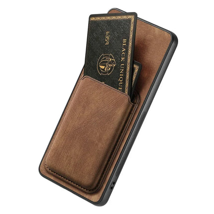 For Google Pixel 9 / Pixel 9 Pro Case Leather+TPU Retro Phone Cover with Detachable Card Slot