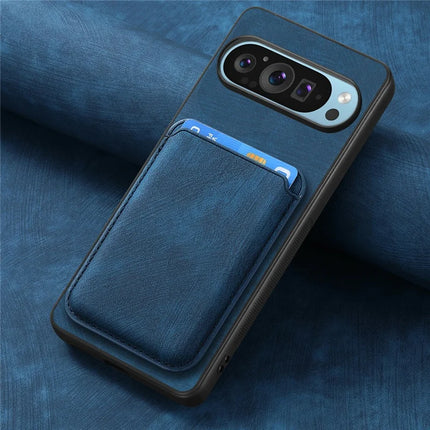 For Google Pixel 9 / Pixel 9 Pro Case Leather+TPU Retro Phone Cover with Detachable Card Slot