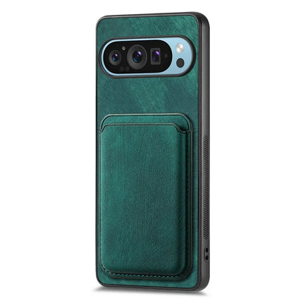 For Google Pixel 9 / Pixel 9 Pro Case Leather+TPU Retro Phone Cover with Detachable Card Slot