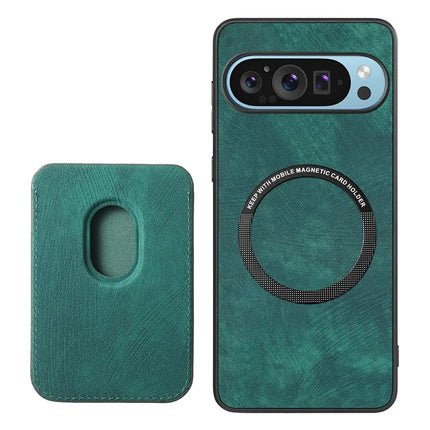 For Google Pixel 9 / Pixel 9 Pro Case Leather+TPU Retro Phone Cover with Detachable Card Slot