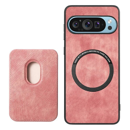 For Google Pixel 9 / Pixel 9 Pro Case Leather+TPU Retro Phone Cover with Detachable Card Slot