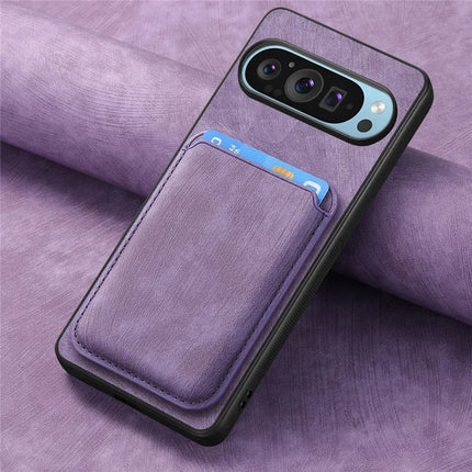 For Google Pixel 9 / Pixel 9 Pro Case Leather+TPU Retro Phone Cover with Detachable Card Slot