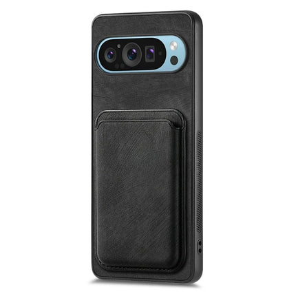 For Google Pixel 9 / Pixel 9 Pro Case Leather+TPU Retro Phone Cover with Detachable Card Slot