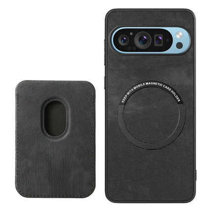For Google Pixel 9 / Pixel 9 Pro Case Leather+TPU Retro Phone Cover with Detachable Card Slot