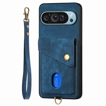 For Google Pixel 9 / Pixel 9 Pro Case with Card Slot Kickstand Leather TPU Phone Cover