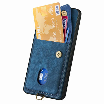 For Google Pixel 9 / Pixel 9 Pro Case with Card Slot Kickstand Leather TPU Phone Cover