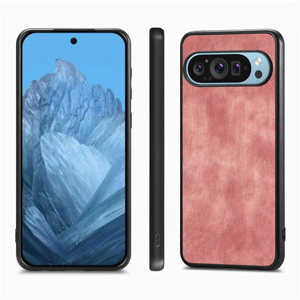 For Google Pixel 9 / Pixel 9 Pro Case Retro Leather + TPU Shockproof Protective Phone Cover