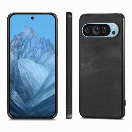 For Google Pixel 9 / Pixel 9 Pro Case Retro Leather + TPU Shockproof Protective Phone Cover