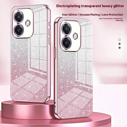For Oppo A3x 5G Case Electroplating Gradient Glitter TPU Phone Cover