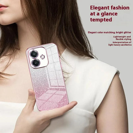 For Oppo A3x 5G Case Electroplating Gradient Glitter TPU Phone Cover