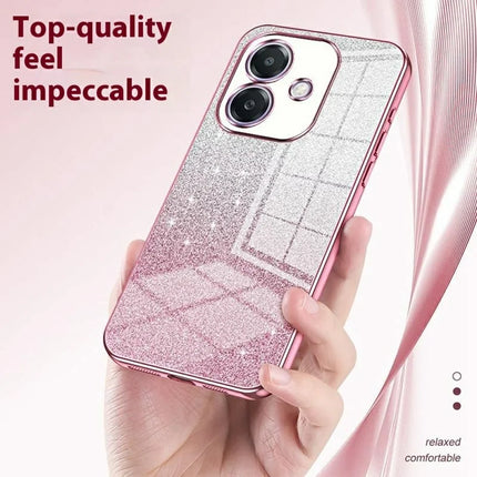 For Oppo A3x 5G Case Electroplating Gradient Glitter TPU Phone Cover