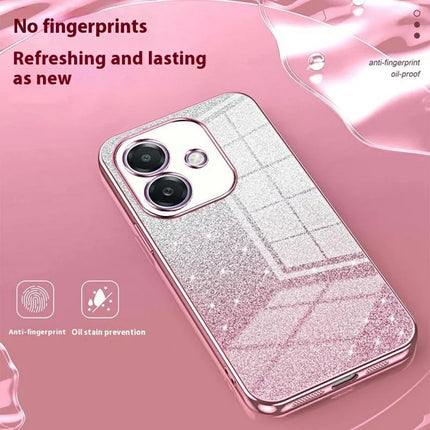 For Oppo A3x 5G Case Electroplating Gradient Glitter TPU Phone Cover