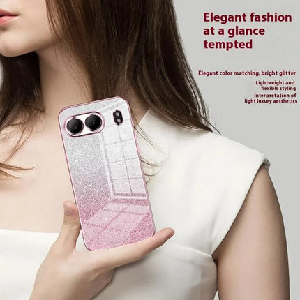 For OnePlus Nord 4 Case Electroplating Gradient Glitter TPU Phone Cover