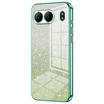 For OnePlus Nord 4 Case Electroplating Gradient Glitter TPU Phone Cover - Green