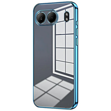 For OnePlus Nord 4 Case Electroplating Frame Soft TPU Phone Cover - Blue