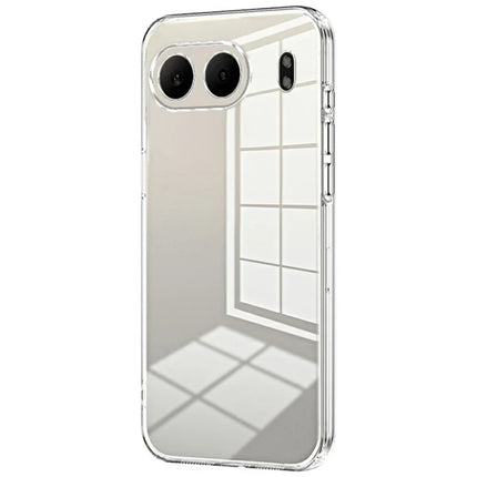 For OnePlus Nord 4 Case Electroplating Frame Soft TPU Phone Cover - Transparent