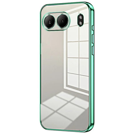 For OnePlus Nord 4 Case Electroplating Frame Soft TPU Phone Cover - Green