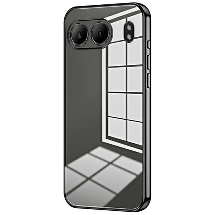 For OnePlus Nord 4 Case Electroplating Frame Soft TPU Phone Cover - Black