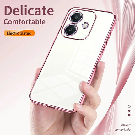For Oppo A3x 5G Case Electroplating Frame Soft TPU Phone Cover