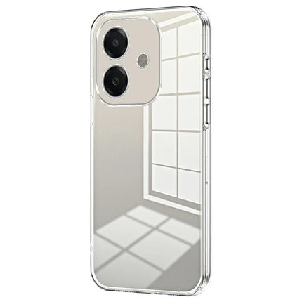 For Oppo A3x 5G Case Electroplating Frame Soft TPU Phone Cover - Transparent