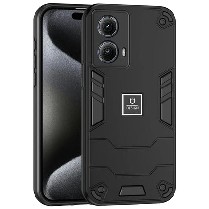 For Motorola Edge (2024) 5G Case PC+TPU Drop-Proof Protective Phone Cover - Black