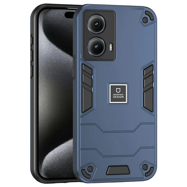 For Motorola Edge (2024) 5G Case PC+TPU Drop-Proof Protective Phone Cover - Blue