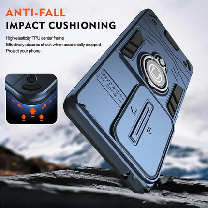 For Motorola Edge 50 5G Case Slide Camshield Kickstand PC+TPU Phone Cover