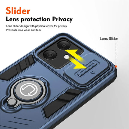 For Samsung Galaxy A06 Case Slide Camshield Kickstand PC+TPU Phone Cover