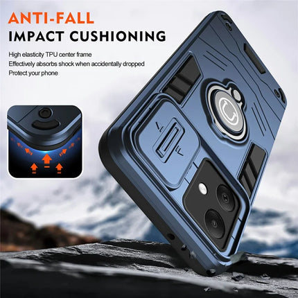 For Samsung Galaxy A06 Case Slide Camshield Kickstand PC+TPU Phone Cover