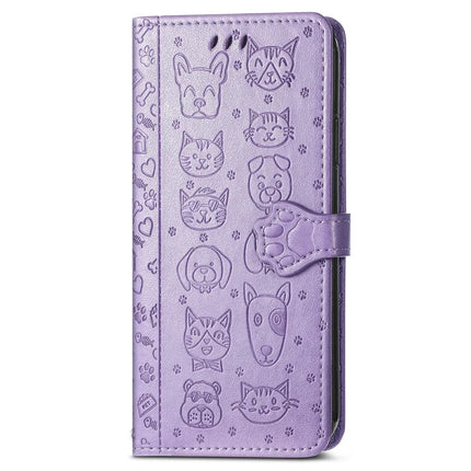 For Google Pixel 9 Pro XL Case Leather Wallet Flip Phone Cover Cute Cat Dog Pattern