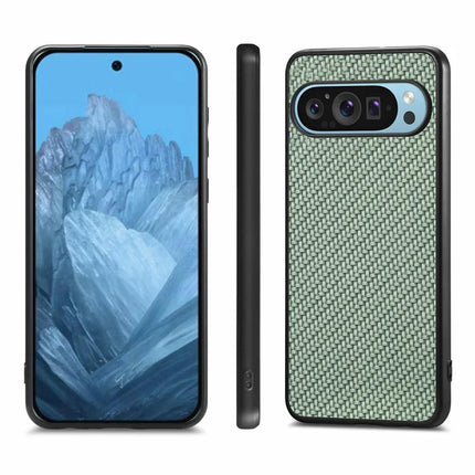 For Google Pixel 9 Pro XL Case Carbon Fiber Texture PU+PC+TPU Phone Cover