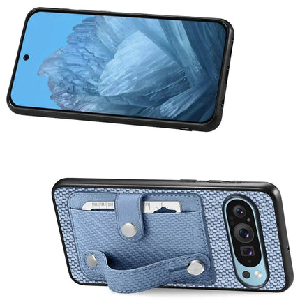 For Google Pixel 9 Pro XL Case Wristband Anti-Drop Leather Back Cover Card Holder