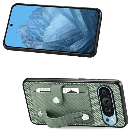 For Google Pixel 9 Pro XL Case Wristband Anti-Drop Leather Back Cover Card Holder