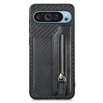 For Google Pixel 9 Pro XL Case Leather+PC+TPU Zipper Wallet Phone Shell Back Cover