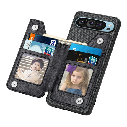 For Google Pixel 9 Pro XL Case Leather+PC+TPU Zipper Wallet Phone Shell Back Cover