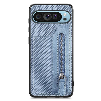 For Google Pixel 9 Pro XL Case Leather+PC+TPU Zipper Wallet Phone Shell Back Cover